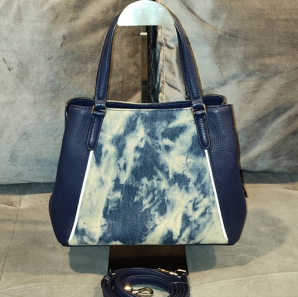 NWOT Kate Spade RARE Denim Tye Dyed Crossbody Tote - Picture 10 of 16